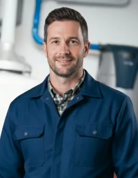 James Turner, licensed HVAC technician, reviewing the BlizzAir