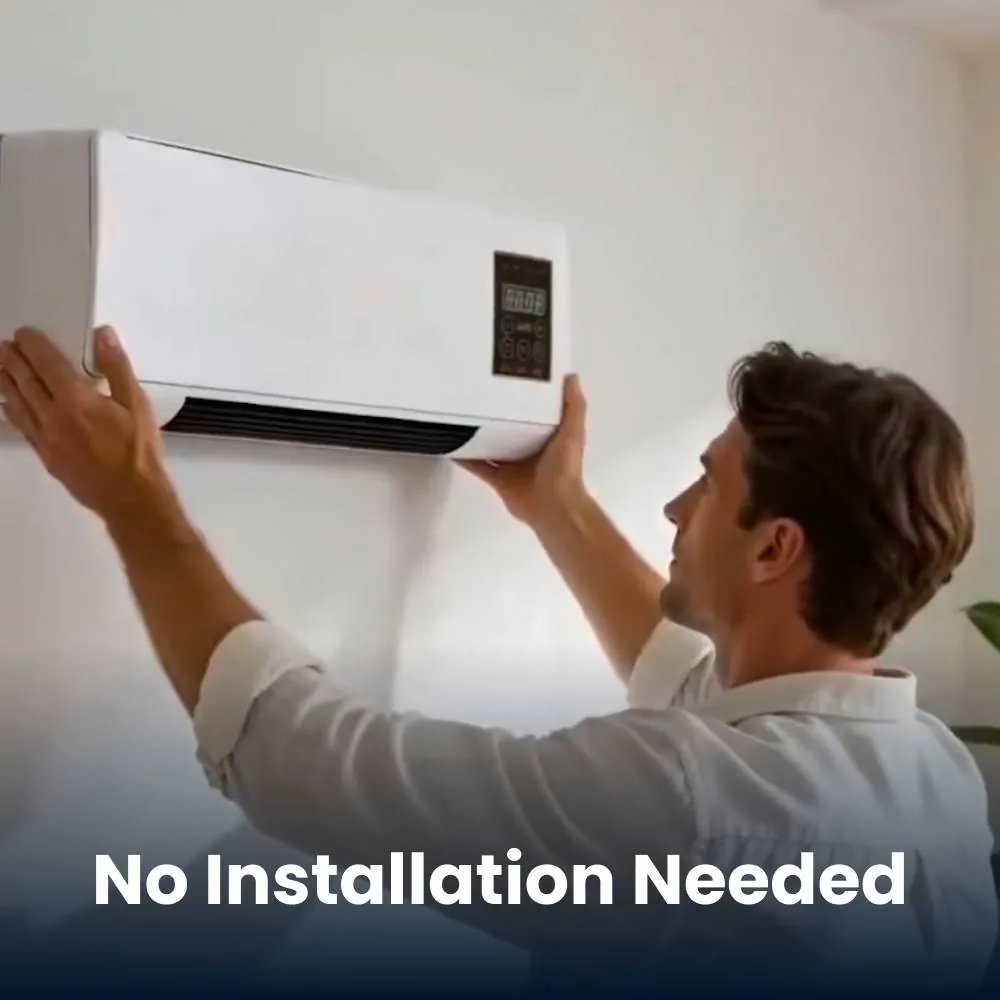 BlizzAir plugged straight into a standard wall socket with no installation